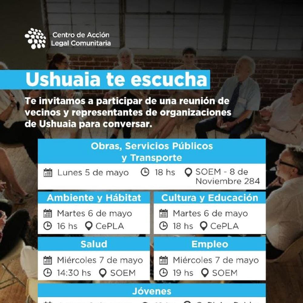 TALLERES DE PARTICIPACIÓN CIUDADANA EN USHUAIA