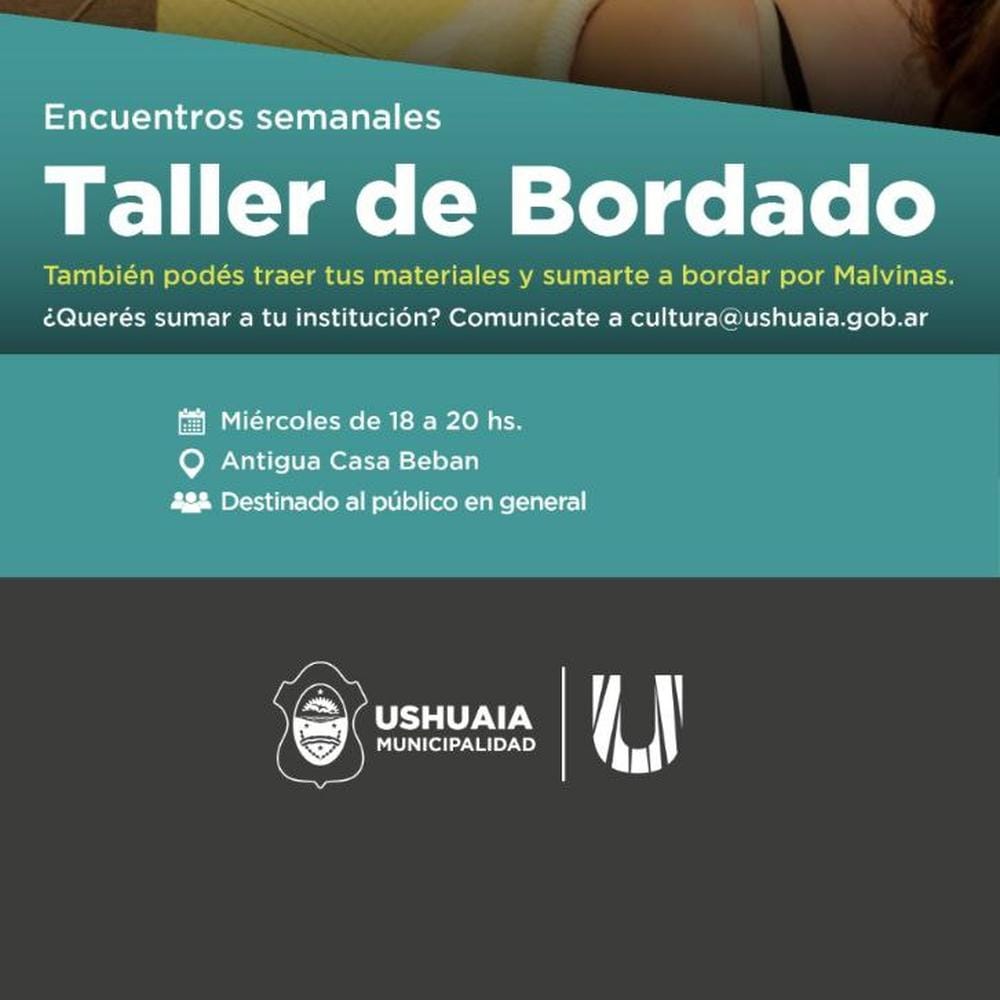 TALLER DE BORDADO EN USHUAIA: UNA OPORTUNIDAD PARA CREAR Y APRENDER