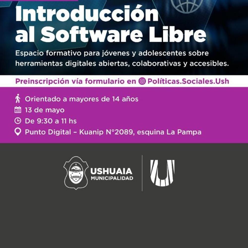TALLER DE SOFTWARE LIBRE: OPORTUNIDAD PARA JÓVENES EN USHUAIA