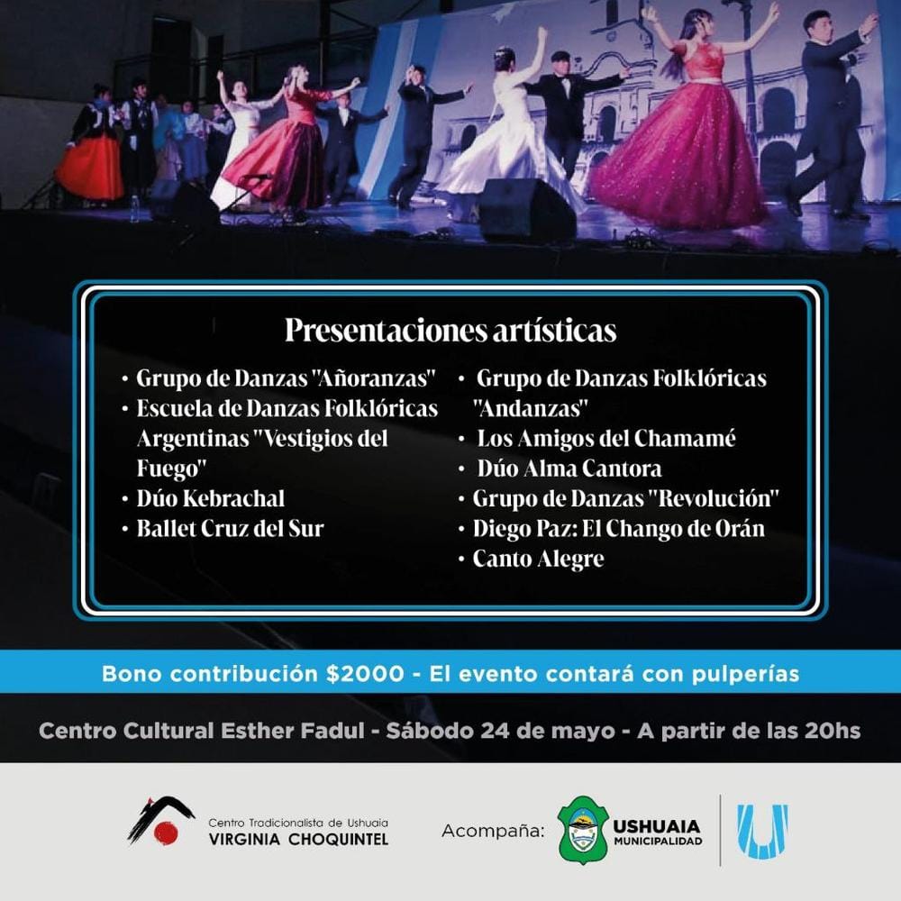 VIGILIA PATRIÓTICA EN USHUAIA PARA CELEBRAR EL 25 DE MAYO