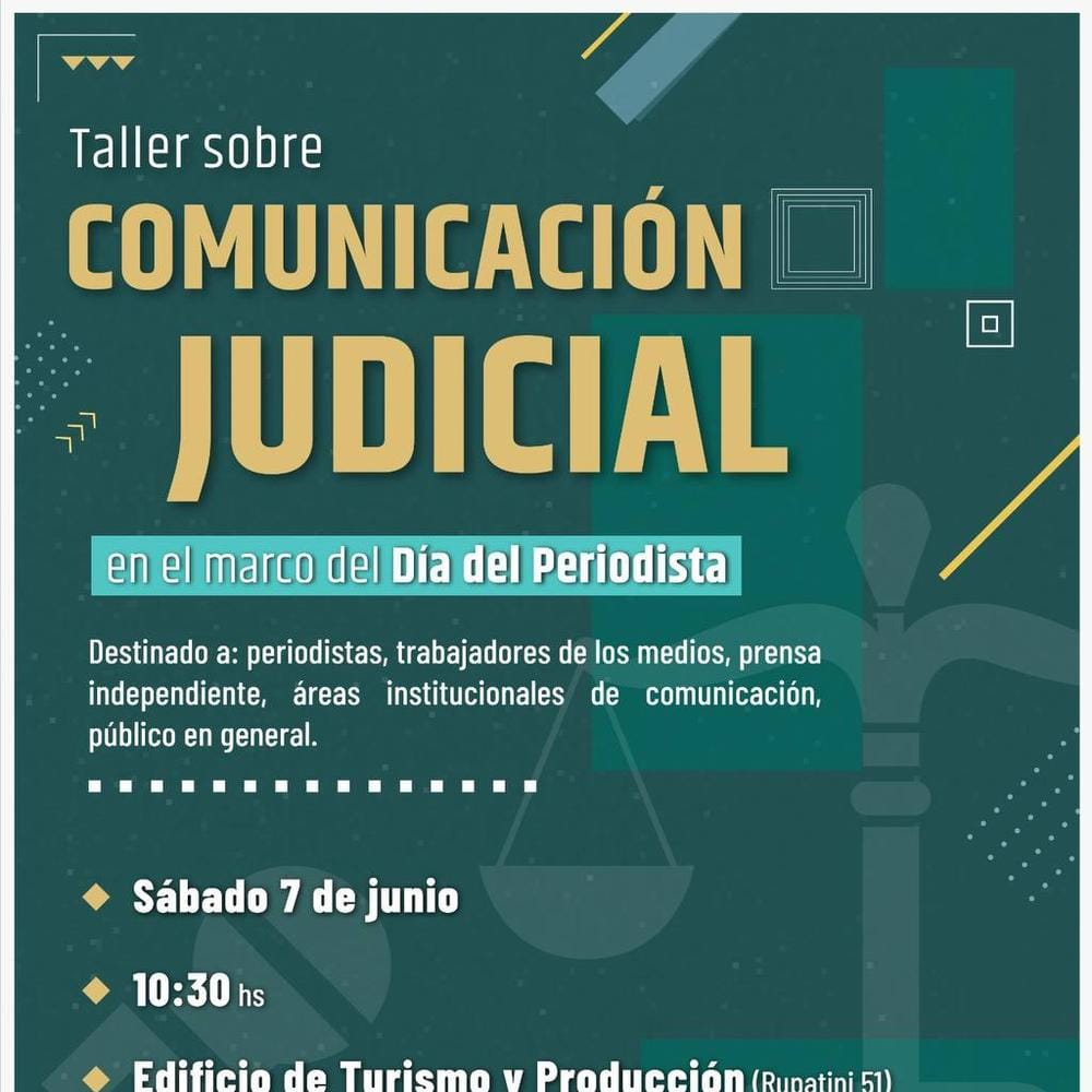 Tolhuin será sede de taller sobre Comunicación Judicial