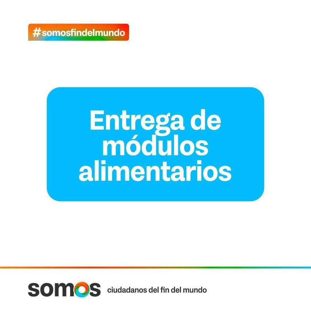 Cronograma junio entrega de módulos alimentarios en Tierra del Fuego