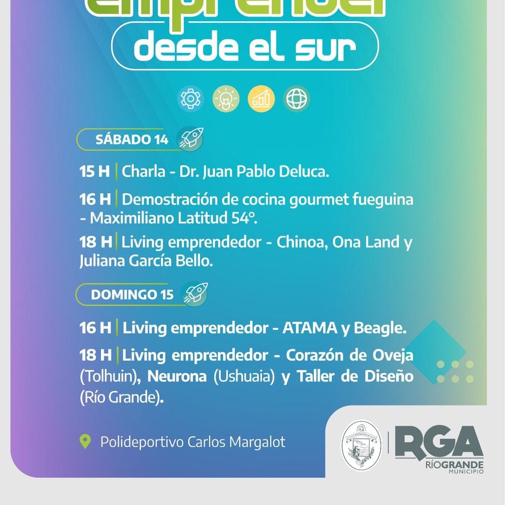 Emprender desde el Sur: cronograma de la expo en Río Grande