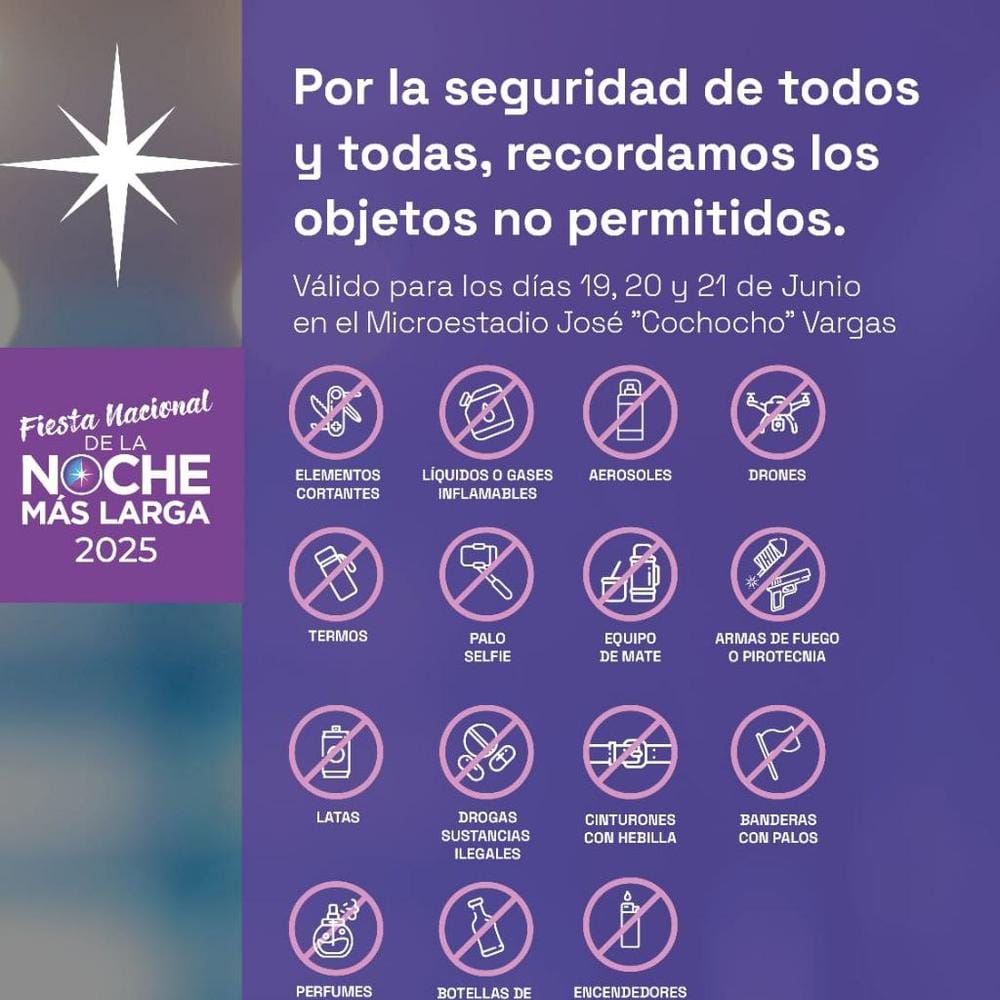 Controles en la Noche de Folklore y Rock en Ushuaia