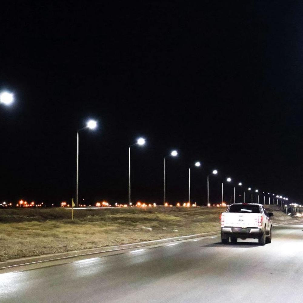 Río Grande finalizó la iluminación de la Avenida San Martín