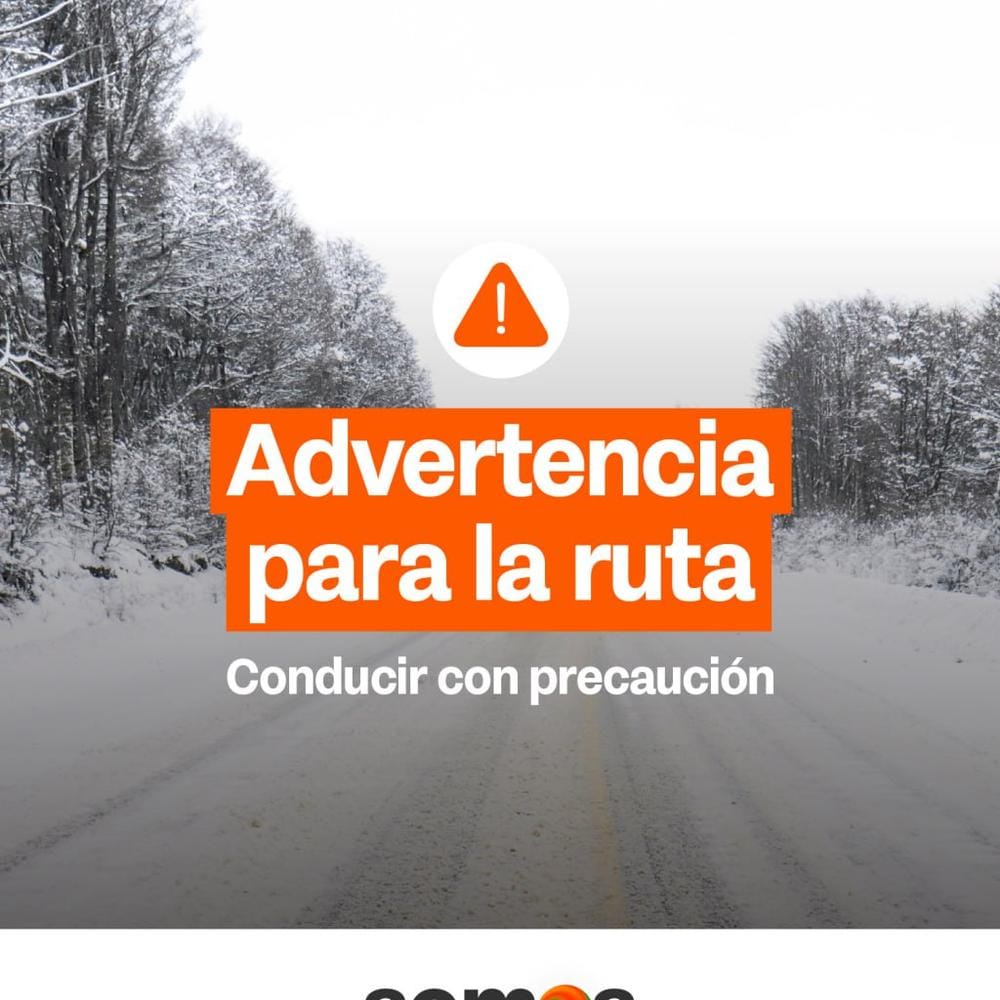 Precaución por nevadas en zona alta de la Ruta N°3
