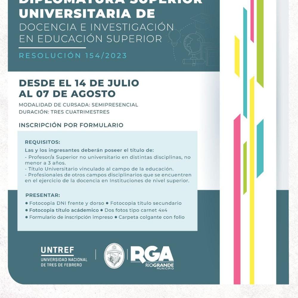 Inscripciones abiertas para la Diplomatura en Educación Superior