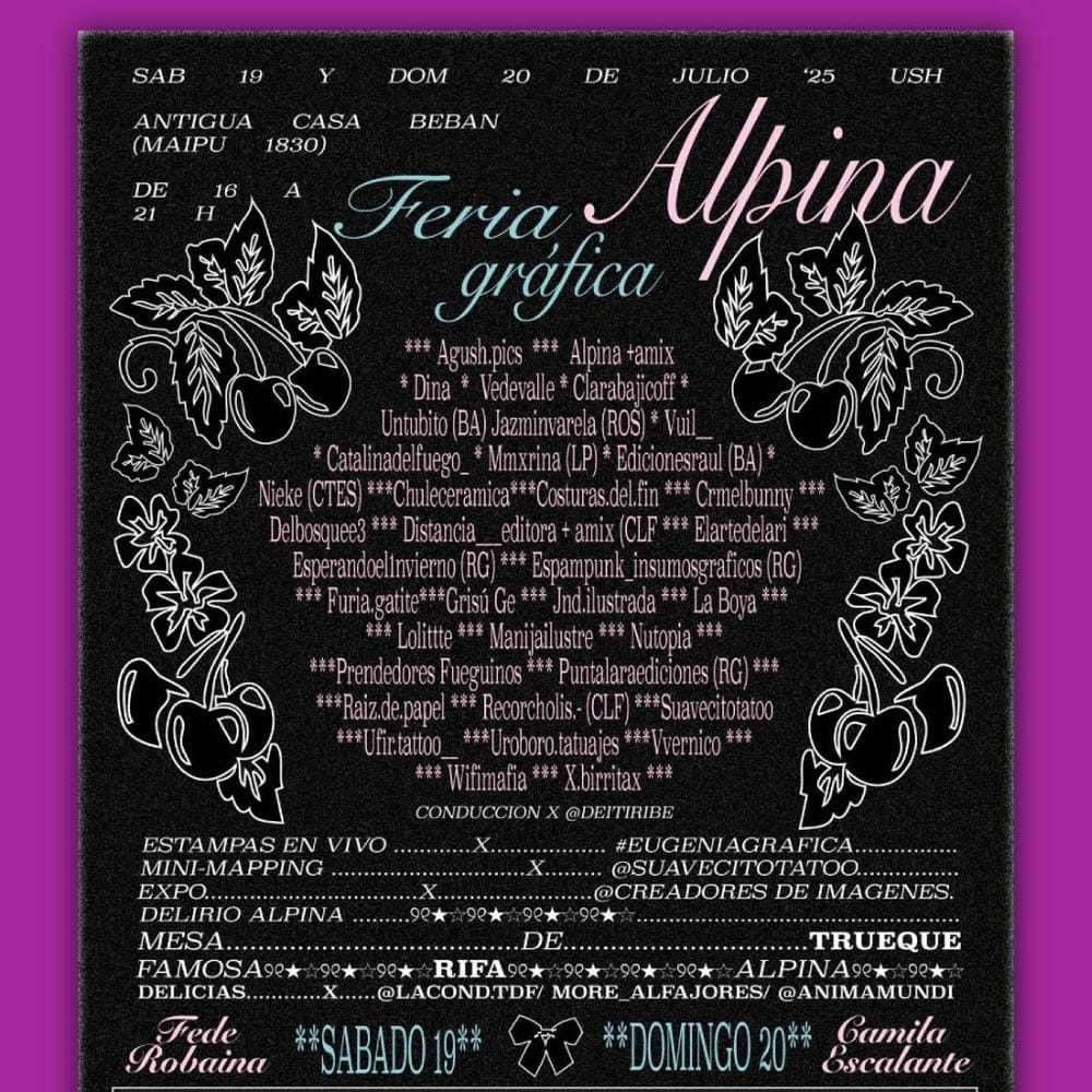 Feria Alpina en Ushuaia: arte y cultura gráfica