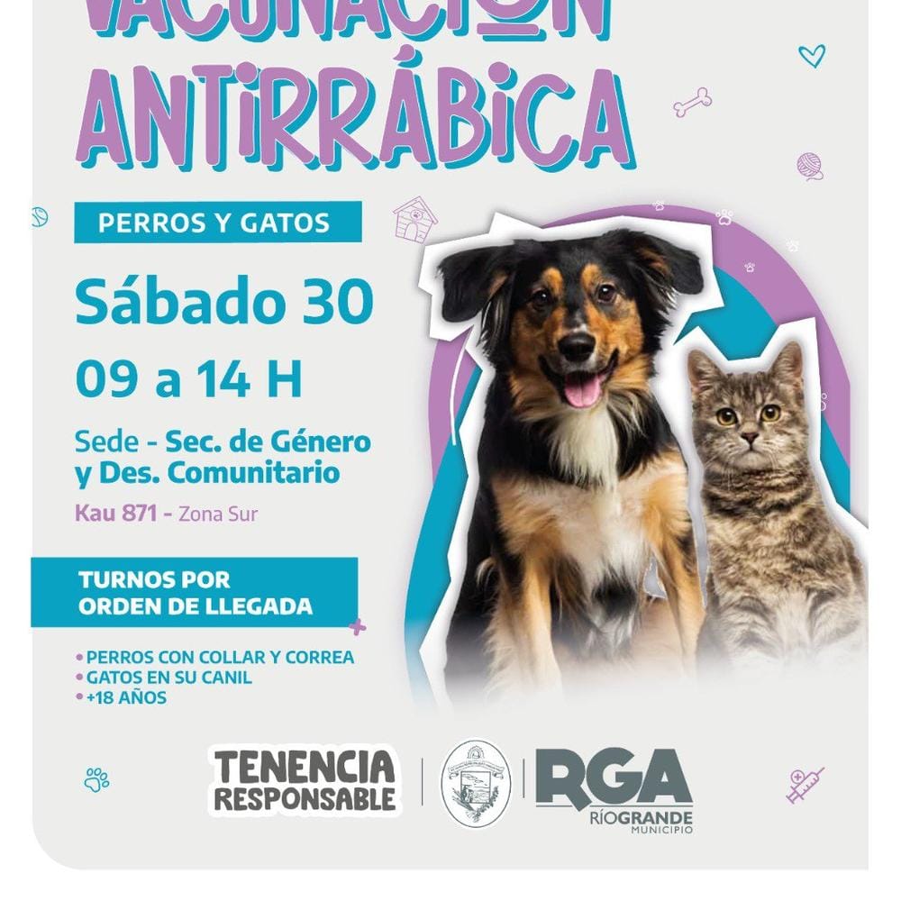 Río Grande lanza nueva jornada de vacunación antirrábica