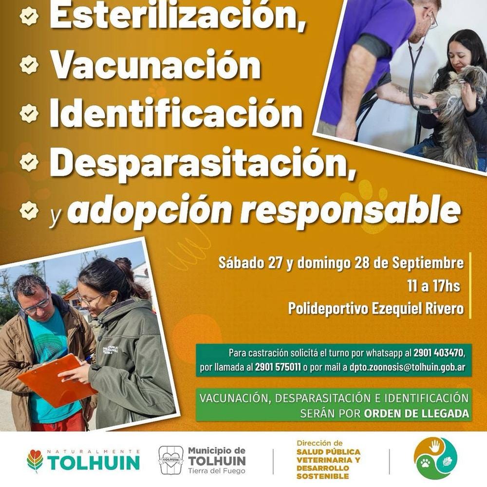 Campaña gratuita para el cuidado de animales en Tolhuin
