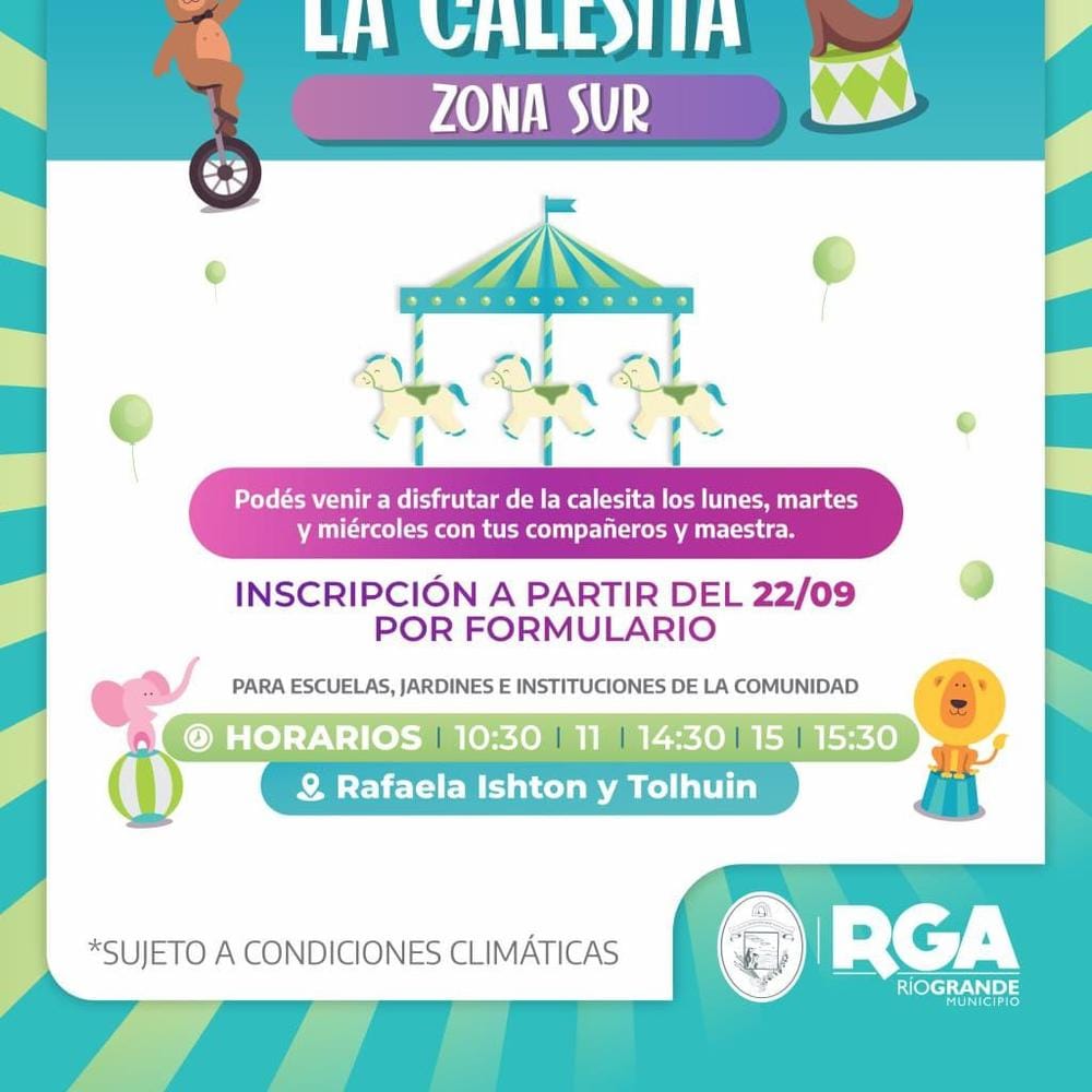 Recreo en la Calesita de Zona Sur para niños