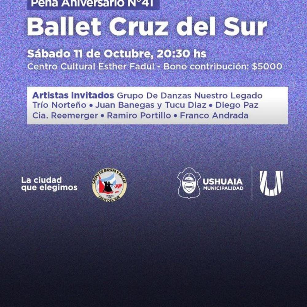Gran Peña Aniversario Ballet Cruz del Sur Ushuaia