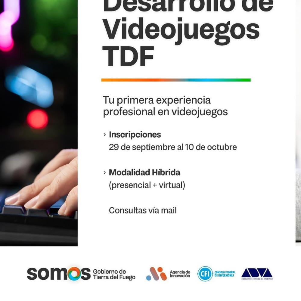 Oportunidad para jóvenes fueguinos en desarrollo de videojuegos