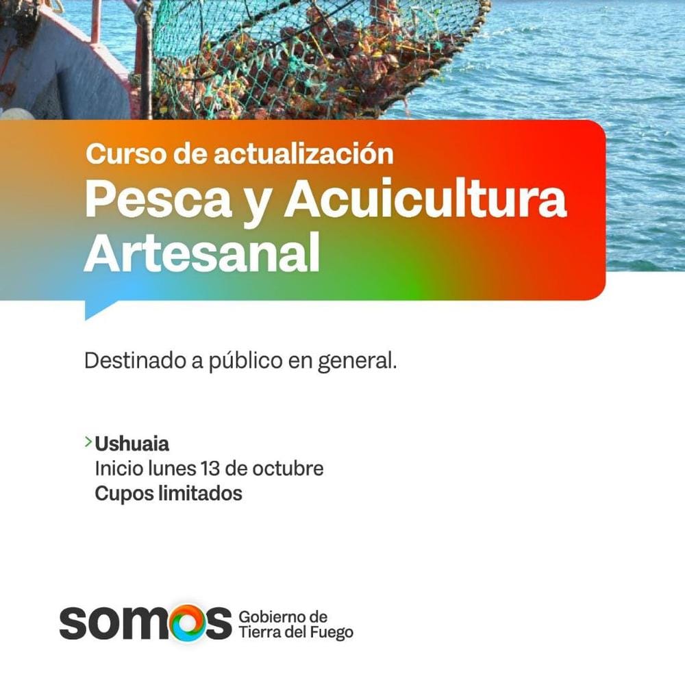 Capacitación en Pesca y Acuicultura Artesanal abre inscripciones