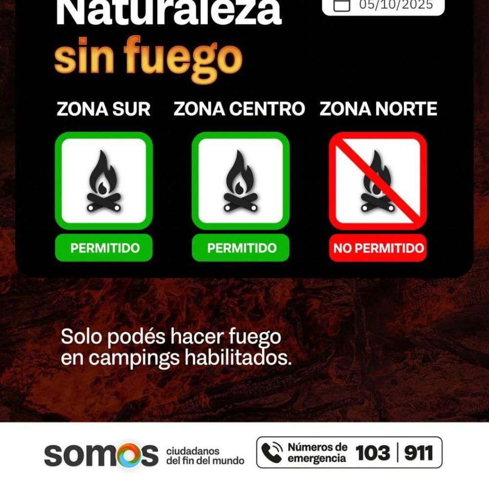Alerta de incendios en Tierra del Fuego