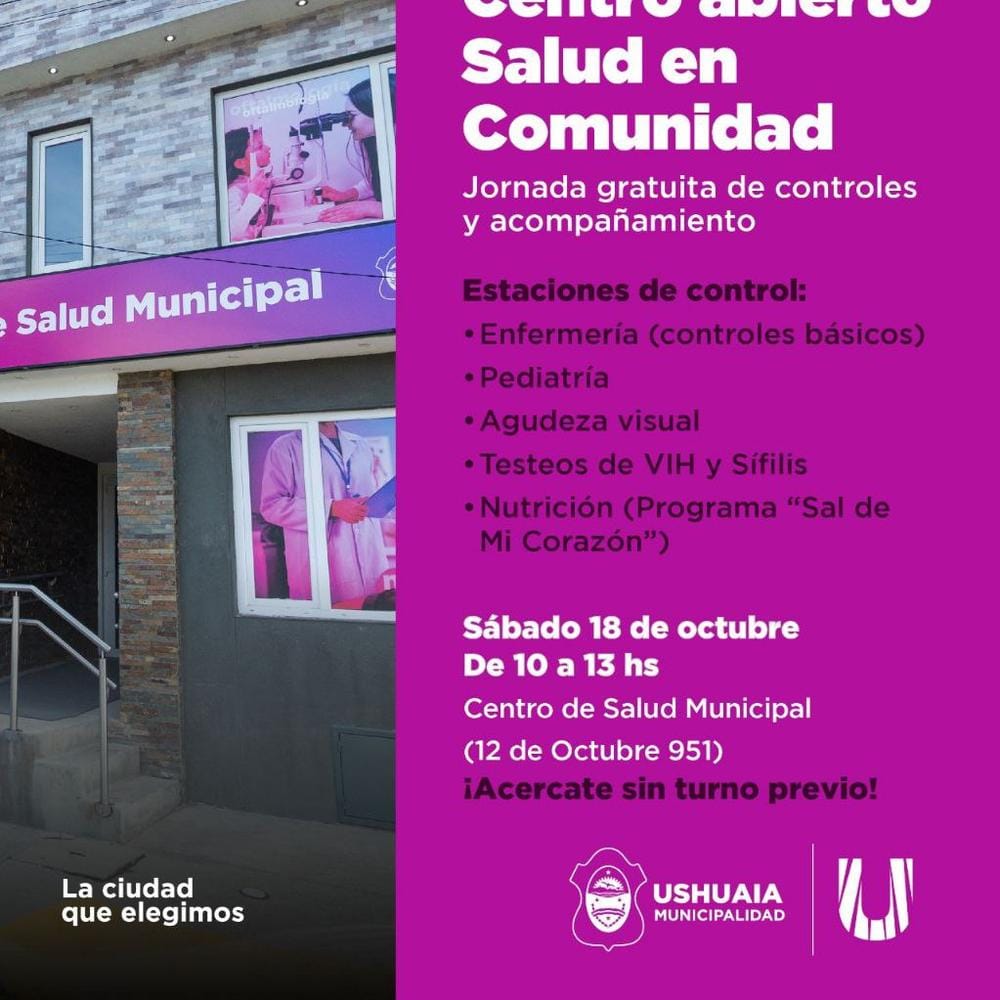 Jornada de Salud en Ushuaia este sábado