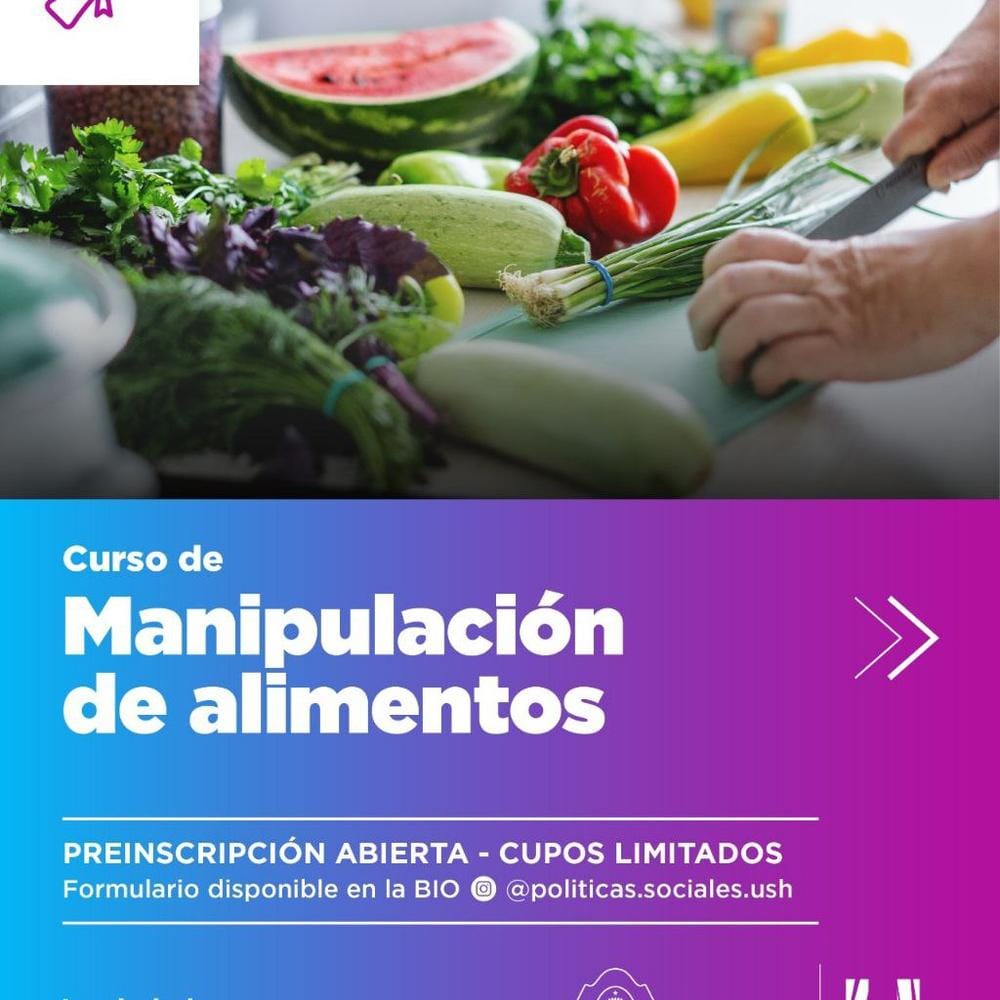 Ushuaia lanza curso gratuito de manipulación de alimentos
