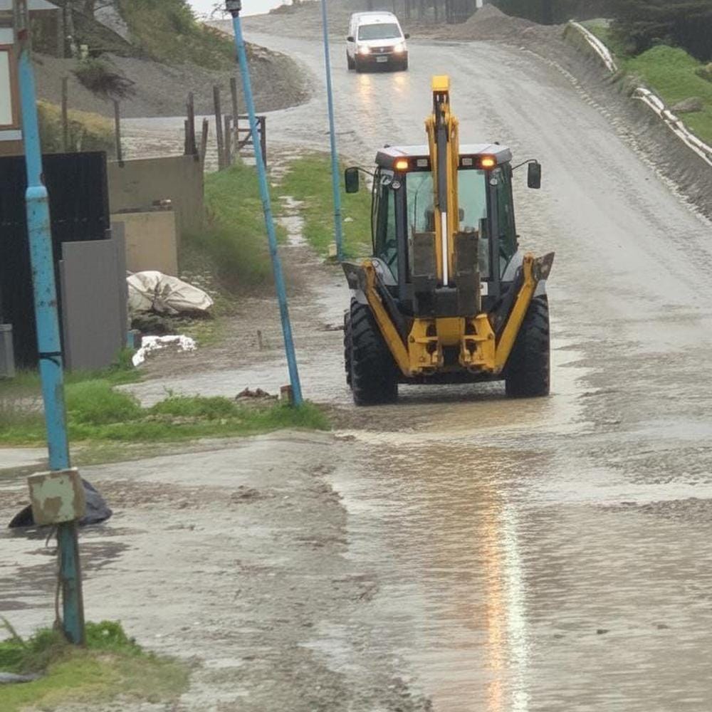 Ushuaia intensifica tareas ante lluvias intensas