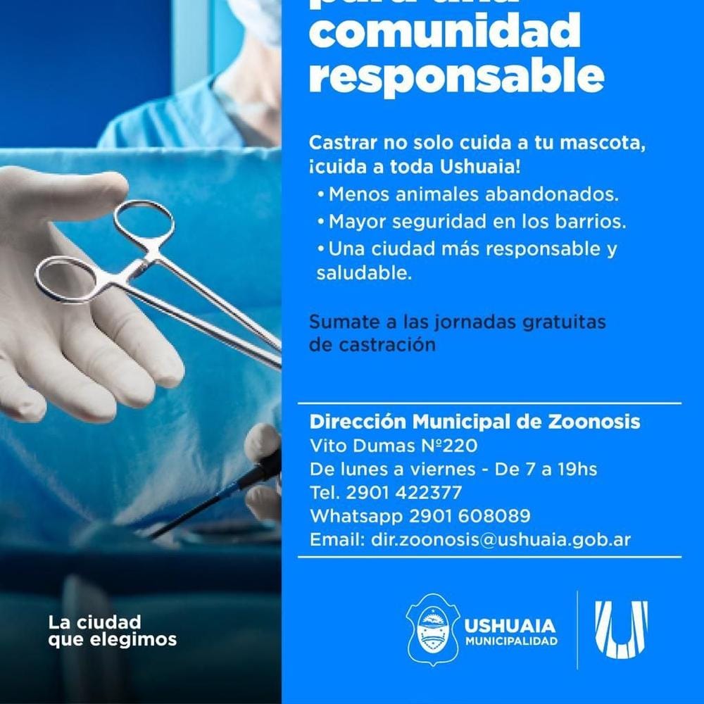 Jornada gratuita de castración en Ushuaia