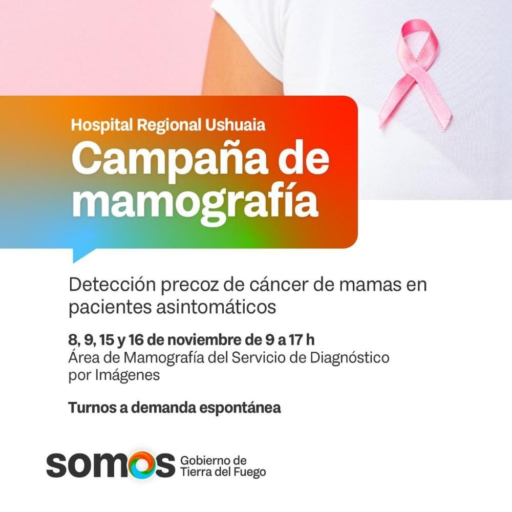 Campaña gratuita de mamografías en Ushuaia para detección temprana del cáncer