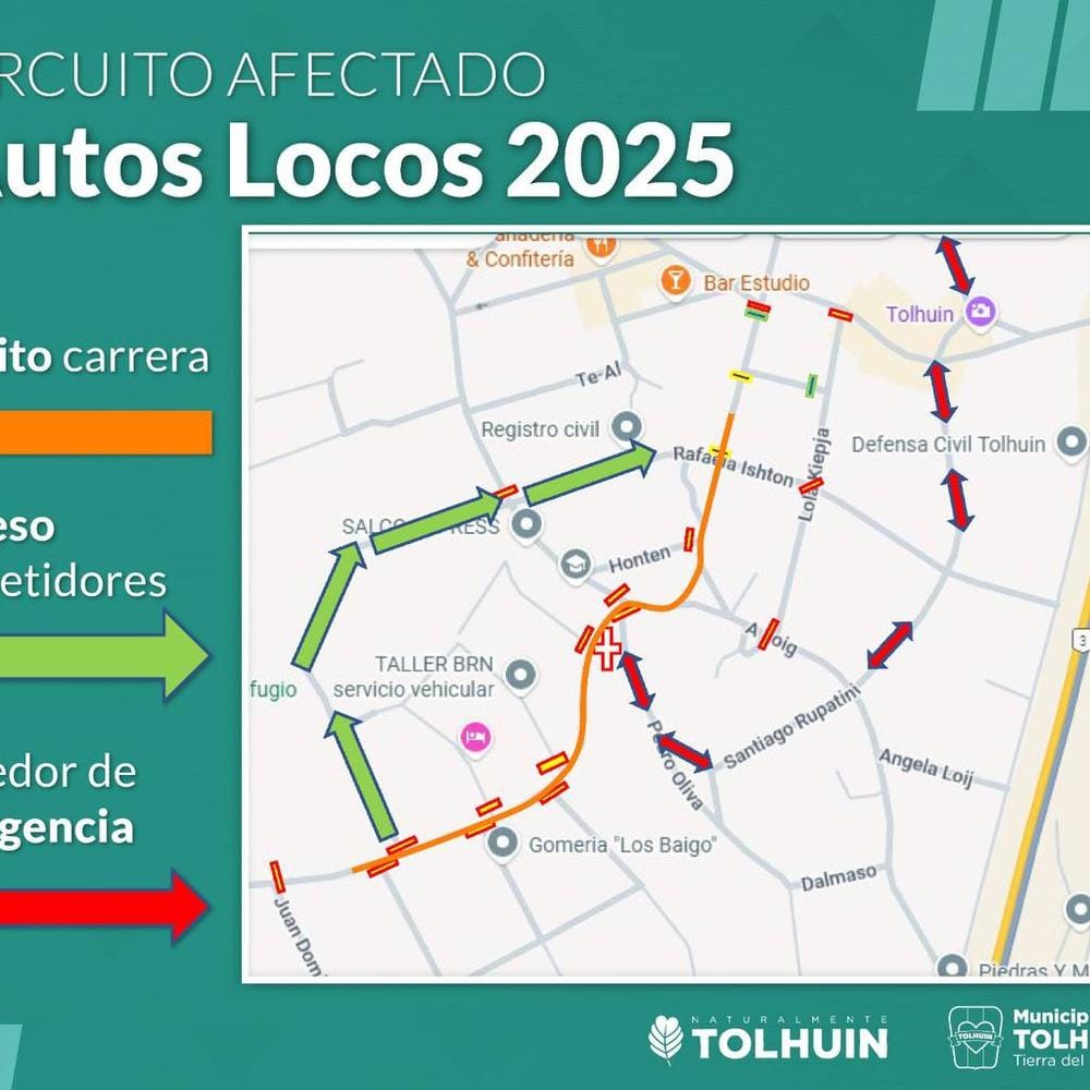 Tolhuin celebra la 4ª edición de Autos Locos con cortes y seguridad