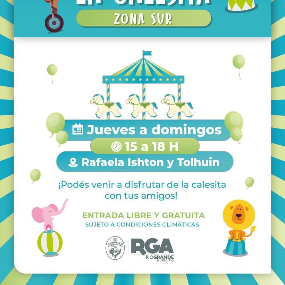 Diversión en Zona Sur: la calesita de Río Grande