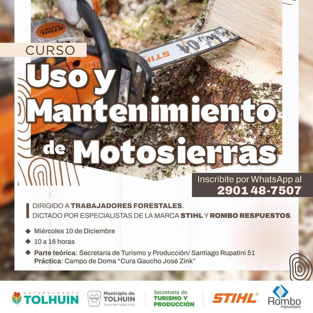 Capacitación en Uso Seguro de Motosierras para Trabajadores Forestales en Tolhuin