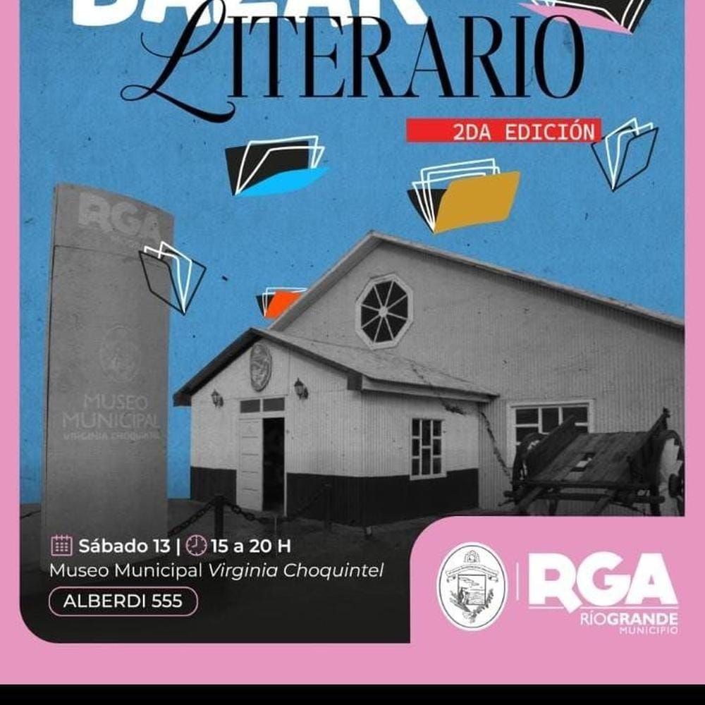 Gran Bazar Literario en Río Grande este sábado