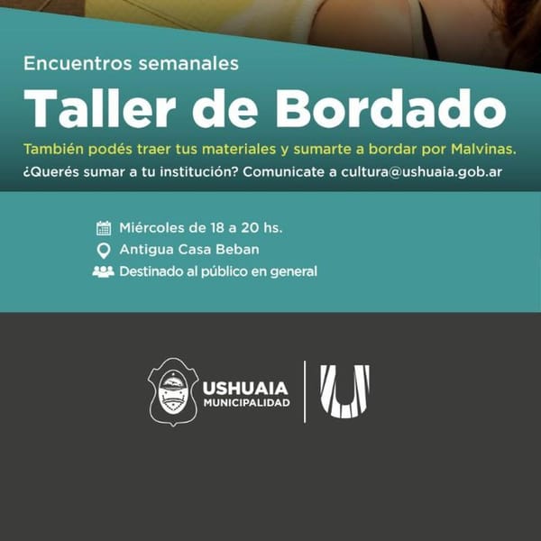 TALLER DE BORDADO EN USHUAIA: UNA OPORTUNIDAD PARA CREAR Y APRENDER