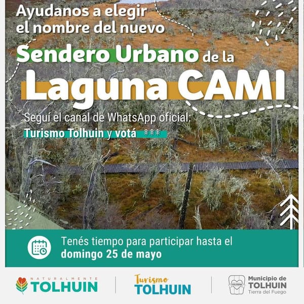 NOMBRE DEL NUEVO SENDERO URBANO EN TOLHUIN