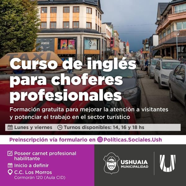 CURSO GRATUITO DE INGLÉS PARA CHOFERES EN USHUAIA