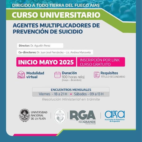 CURSO UNIVERSITARIO DE PREVENCIÓN DEL SUICIDIO EN RÍO GRANDE