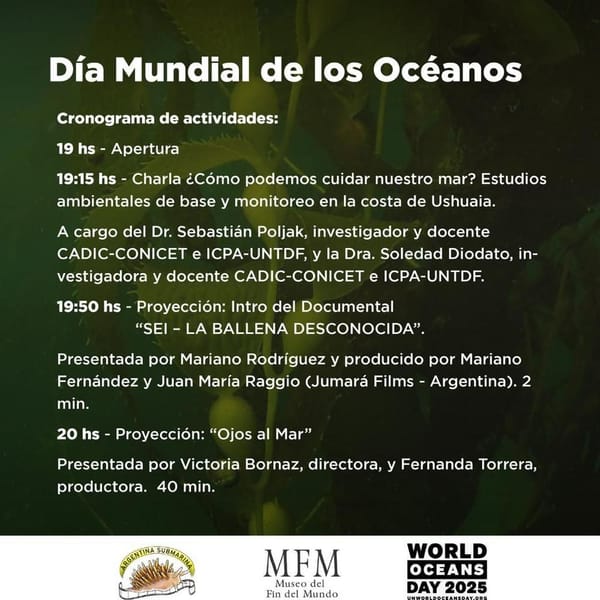 Actividades en Ushuaia por el Día Mundial de los Océanos 2025