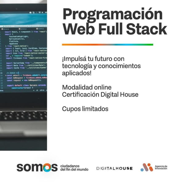 Becas Full Stack en Tierra del Fuego para Jóvenes y Adultos
