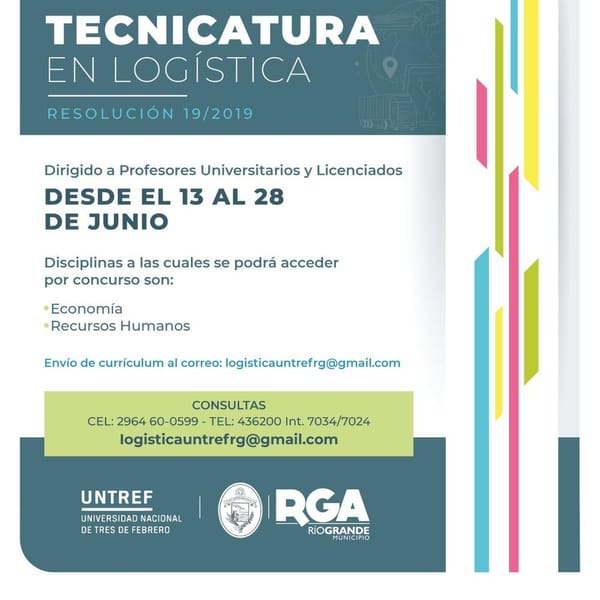 Abre la inscripción para docentes en Tecnicatura en Logística