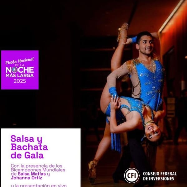 Espectáculo de Salsa y Bachata en Ushuaia por la Fiesta Nacional de la Noche Más Larga 2025