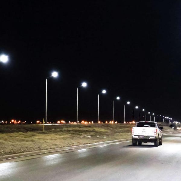 Río Grande finalizó la iluminación de la Avenida San Martín