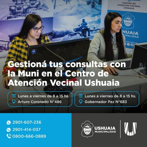 Ushuaia suma nuevo contacto para atención vecinal