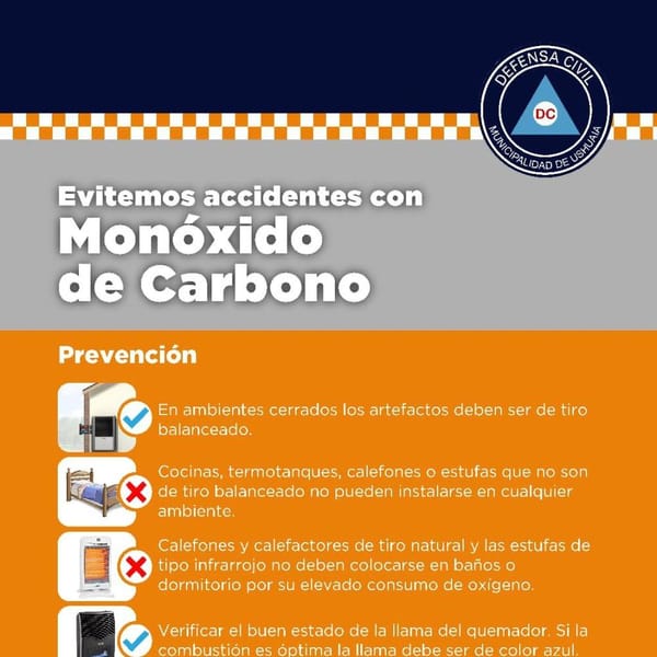 Prevención de intoxicaciones por monóxido de carbono en Ushuaia