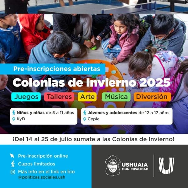 LA MUNICIPALIDAD HABILITÓ LA PRE-INSCRIPCIÓN PARA LAS COLONIAS DE INVIERNO