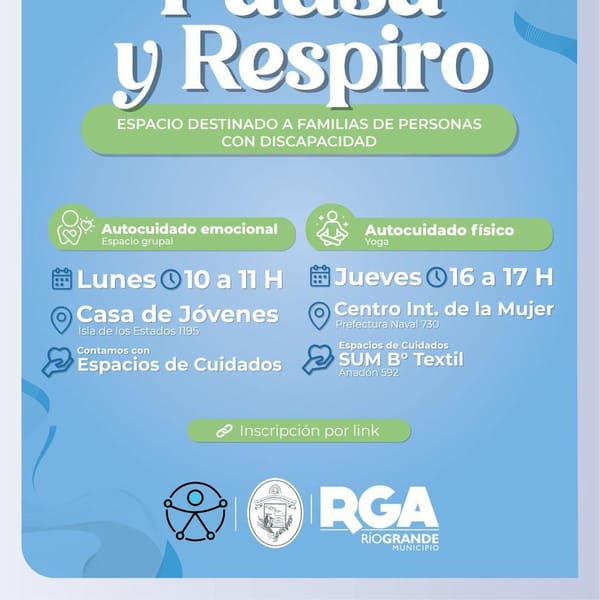 CONTINÚAN LAS ACTIVIDADES DE “PAUSA Y RESPIRO” PARA LAS FAMILIAS CUIDADORAS