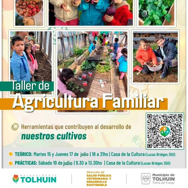 Tolhuin promueve taller de agricultura familiar para potenciar producción local