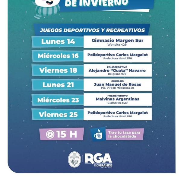 Actividades deportivas y recreativas en Río Grande