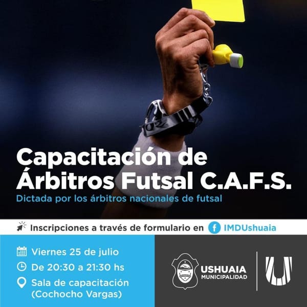 Inscripción abierta para Curso de Árbitros en Ushuaia