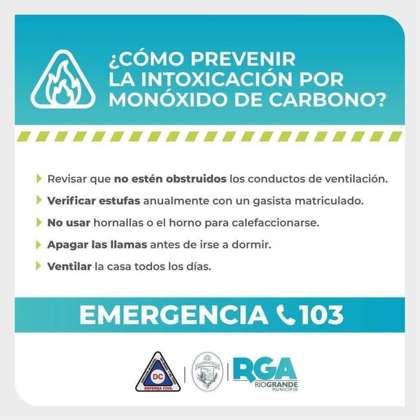 Cuidá tu hogar: prevención de intoxicaciones por monóxido