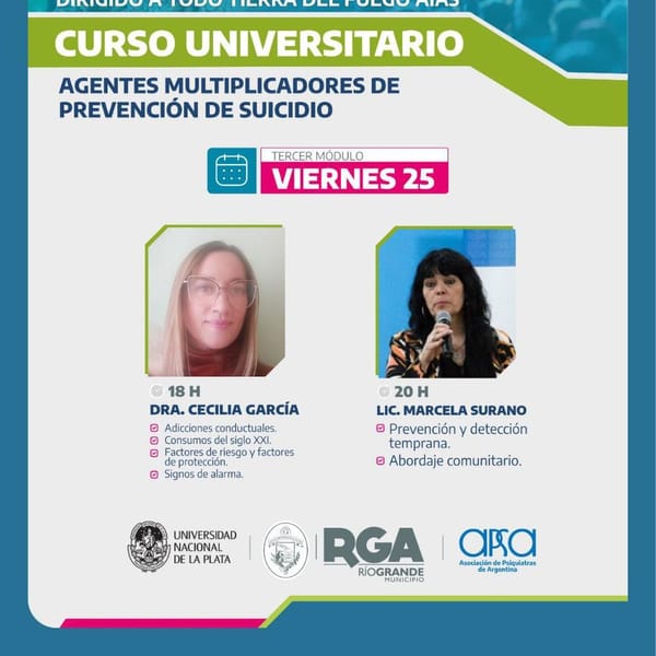 Prevención del Suicidio en Argentina: Curso Gratuito en Río Grande