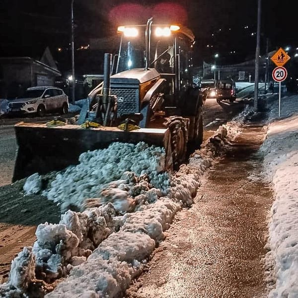Ushuaia activa operativo invierno ante nueva nevada