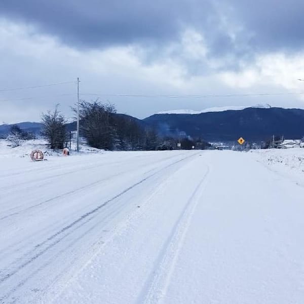 Precaución en la Ruta N°3 por nevadas intensas