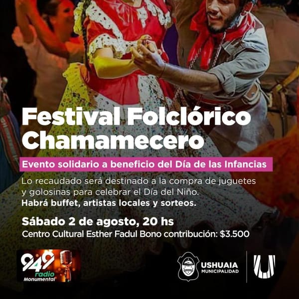 Cultura solidaria en Ushuaia con festival folclórico