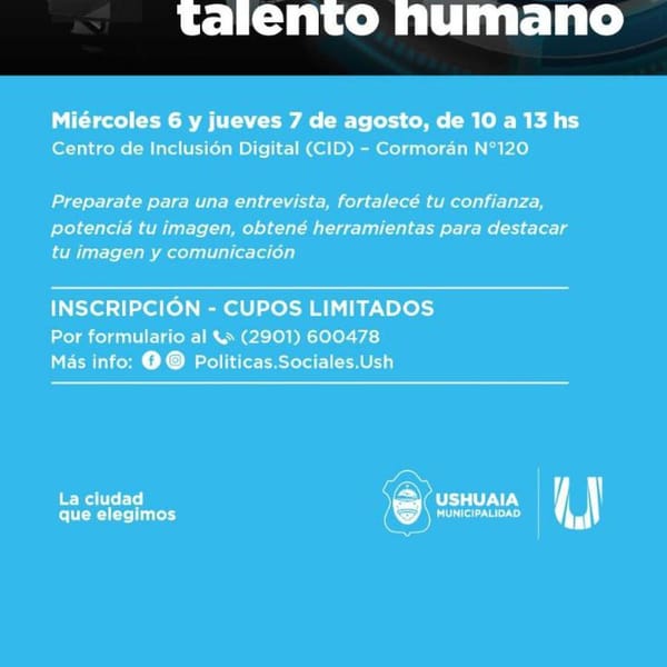 Taller gratuito de Gestión y Talento Humano en Ushuaia